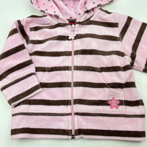 Girls Sprout, velour zip hoodie sweater, FUC, size 00,  