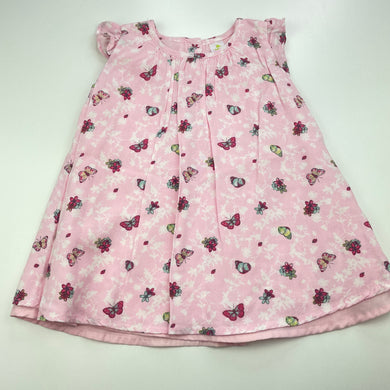Girls Dymples, lined lightweight dress, butterflies, GUC, size 0, L: 38cm