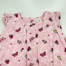 Load image into Gallery viewer, Girls Dymples, lined lightweight dress, butterflies, GUC, size 0, L: 38cm