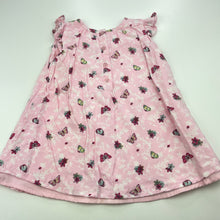 Load image into Gallery viewer, Girls Dymples, lined lightweight dress, butterflies, GUC, size 0, L: 38cm