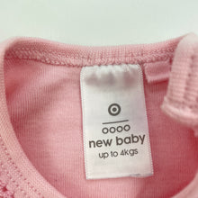 Load image into Gallery viewer, Girls Target, pink cotton bodysuit / romper, EUC, size 0000,  