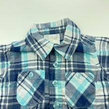 Load image into Gallery viewer, Boys Baby Biz, checked cotton short sleeve shirt, GUC, size 0000,  