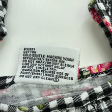 Load image into Gallery viewer, Girls Mango, checked floral cotton summer dress, GUC, size 0, L: 38cm