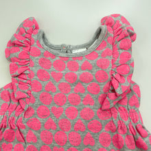 Load image into Gallery viewer, Girls Baby Berry, grey &amp; pink romper, EUC, size 000,  
