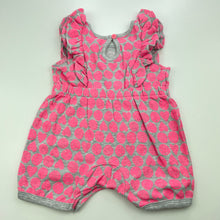 Load image into Gallery viewer, Girls Baby Berry, grey &amp; pink romper, EUC, size 000,  