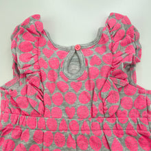 Load image into Gallery viewer, Girls Baby Berry, grey &amp; pink romper, EUC, size 000,  