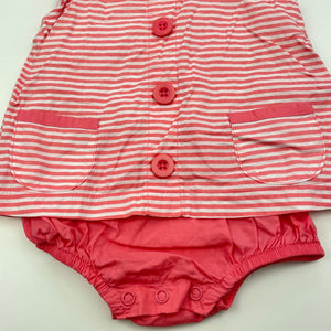 Girls Sprout, lightweight cotton romper, GUC, size 000,  