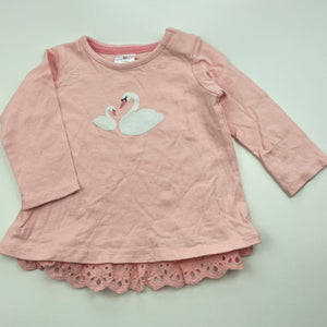 Girls Target, pink cotton long sleeve top, GUC, size 000,  
