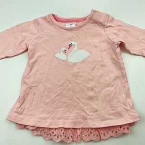 Girls Target, pink cotton long sleeve top, GUC, size 000,  