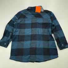Load image into Gallery viewer, Boys Tilt, blue check cotton long sleeve shirt, NEW, size 3,  