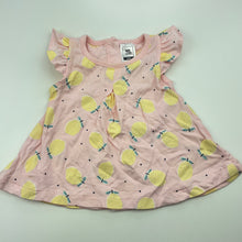 Load image into Gallery viewer, Girls Kids &amp; Co, pink cotton top, lemons, EUC, size 000,  