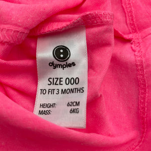 Girls Dymples, bright pink t-shirt / top, swan, NEW, size 000,  