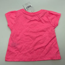 Load image into Gallery viewer, Girls Dymples, bright pink t-shirt / top, swan, NEW, size 000,  