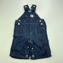 Load image into Gallery viewer, Boys Pumpkin Patch, cotton lined denim overalls, EUC, size 0000,  