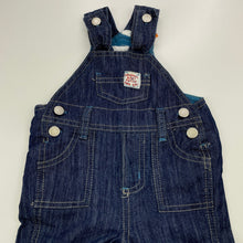 Load image into Gallery viewer, Boys Pumpkin Patch, cotton lined denim overalls, EUC, size 0000,  