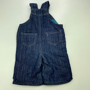 Boys Pumpkin Patch, cotton lined denim overalls, EUC, size 0000,  