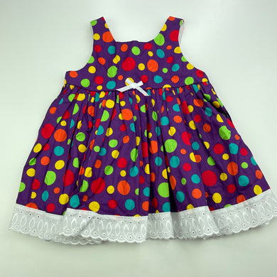 Girls COS CREATIONS, colourful cotton top, L: 39cm, EUC, size 0,  