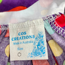 Load image into Gallery viewer, Girls COS CREATIONS, colourful cotton top, L: 39cm, EUC, size 0,  