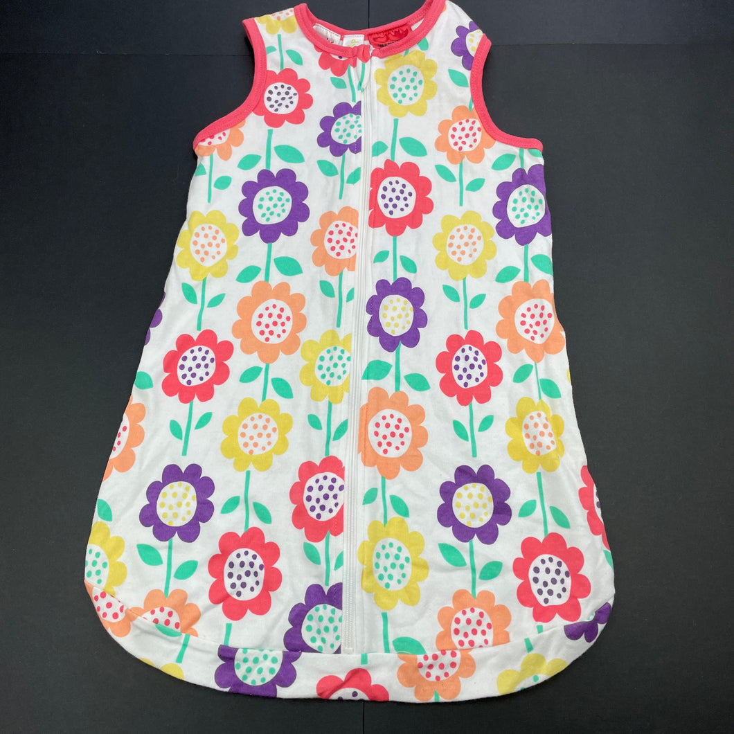 Girls Dymples, floral lightweight cotton sleeping bag, L: 52cm, EUC, size 000,  