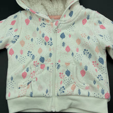 Load image into Gallery viewer, Girls Target, fleece lined zip hoodie sweater, EUC, size 000,  