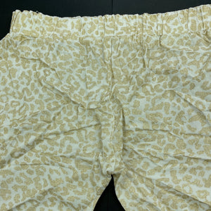 Girls Fox & Finch, lightweight animal print pants / bottoms, elasticated, EUC, size 0,  