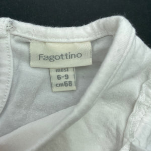 Girls Fagottino, white stretchy top, GUC, size 00,  