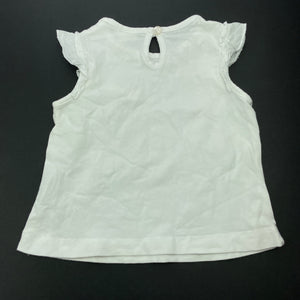 Girls Fagottino, white stretchy top, GUC, size 00,  