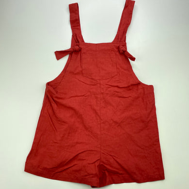 Girls KID, rust lightweight cotton overalls / shortalls, EUC, size 10,  