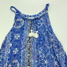 Load image into Gallery viewer, Girls Target, blue &amp; white casual summer dress, EUC, size 8, L: 66cm
