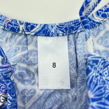 Load image into Gallery viewer, Girls Target, blue &amp; white casual summer dress, EUC, size 8, L: 66cm