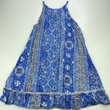 Load image into Gallery viewer, Girls Target, blue &amp; white casual summer dress, EUC, size 8, L: 66cm