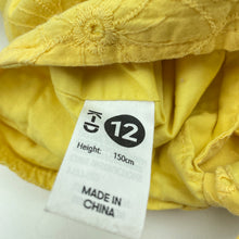 Load image into Gallery viewer, Girls KID, yellow broderie cotton cropped top, GUC, size 12,  