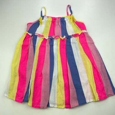 Girls KID, colourful lightweight summer dress, FUC, size 3, L: 50cm