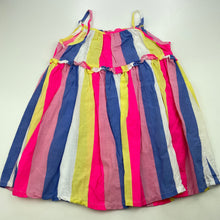 Load image into Gallery viewer, Girls KID, colourful lightweight summer dress, FUC, size 3, L: 50cm