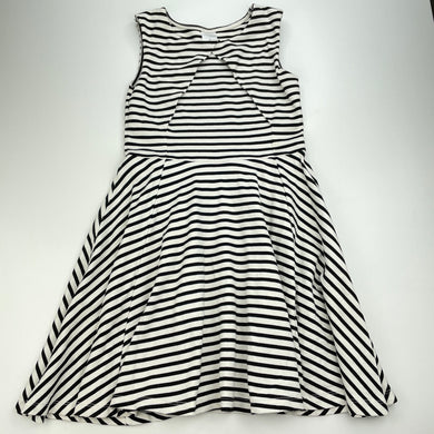 Girls Target, black & white stripe party dress, EUC, size 8, L: 64cm