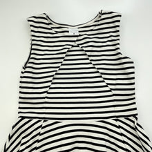 Load image into Gallery viewer, Girls Target, black &amp; white stripe party dress, EUC, size 8, L: 64cm