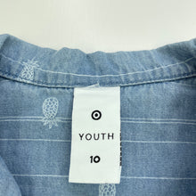 Load image into Gallery viewer, Girls Target, chambray cotton tie front shirt, NEW, size 10,  