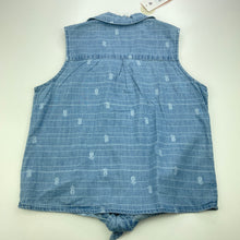 Load image into Gallery viewer, Girls Target, chambray cotton tie front shirt, NEW, size 10,  