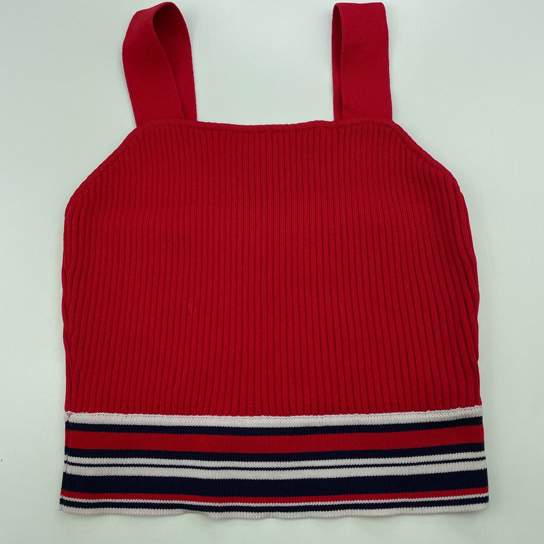 Girls Bardot Junior, stretchy ribbed cropped top, EUC, size 10,  
