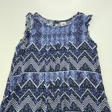 Load image into Gallery viewer, Girls Osh Kosh, blue &amp; white casual dress, FUC, size 8, L: 66cm