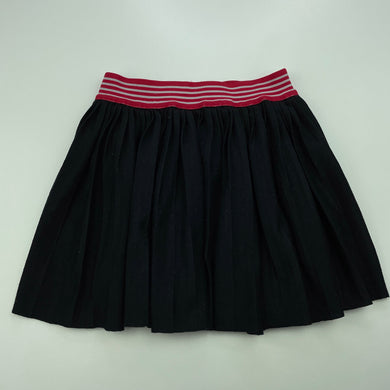 Girls Milkshake, black pleated skirt, elasticated, L: 28cm, FUC, size 4,  