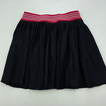 Load image into Gallery viewer, Girls Milkshake, black pleated skirt, elasticated, L: 28cm, FUC, size 4,  