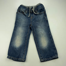 Load image into Gallery viewer, Boys GAP, blue denim jeans, elasticated, Inside leg: 27cm, FUC, size 2,  