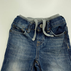 Boys GAP, blue denim jeans, elasticated, Inside leg: 27cm, FUC, size 2,  
