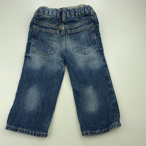 Boys GAP, blue denim jeans, elasticated, Inside leg: 27cm, FUC, size 2,  