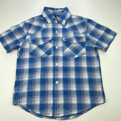 Boys Pacific Cliff, checked cotton short sleeve shirt, FUC, size 6,  