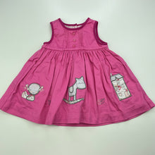 Load image into Gallery viewer, Girls Pumpkin Patch, cotton lined casual dress, GUC, size 000, L: 34cm