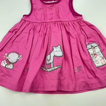 Load image into Gallery viewer, Girls Pumpkin Patch, cotton lined casual dress, GUC, size 000, L: 34cm