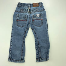 Load image into Gallery viewer, Boys Junior J, denim pants, adjustable, Inside leg: 28.5cm, FUC, size 1,  