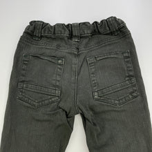 Load image into Gallery viewer, Boys Nutmeg, dark green stretch denim pants, adjustable, Inside leg: 33cm, GUC, size 2,  